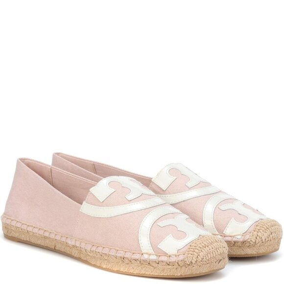 NIB Tory Burch POPPY ESPADRILLE Shell Pink Ivory 8.5 - Picture 1 of 1